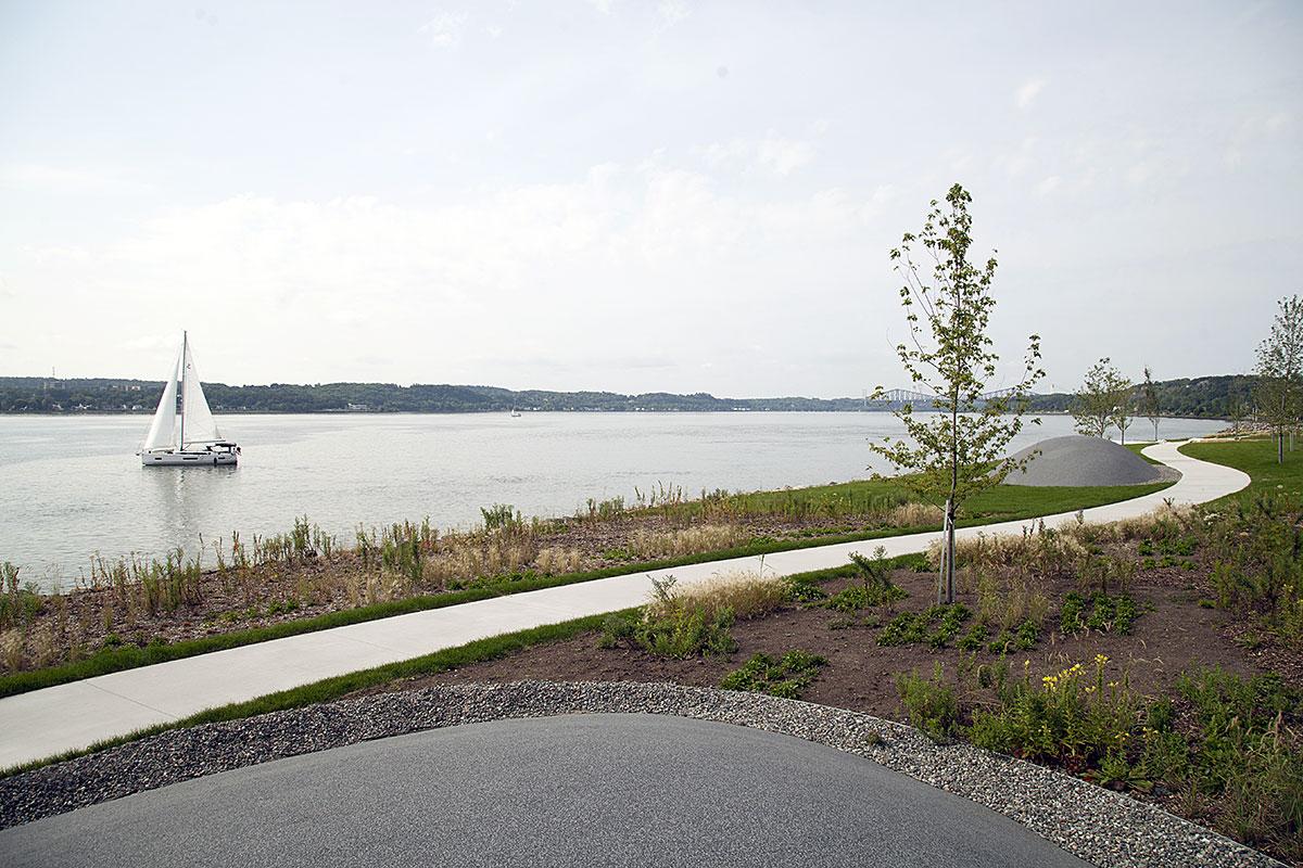 Le chantier de la phase 3 de la promenade Samuel-De Champlain entre dans sa phase finale. Crédit : SQI