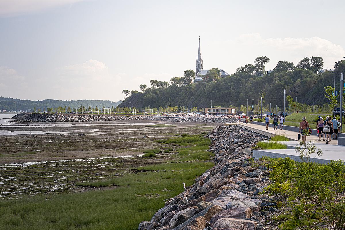 Fort engouement pour la phase 4 du réaménagement du littoral du Saint-Laurent. Crédit : Jean-Sébastien Chartier-Plante