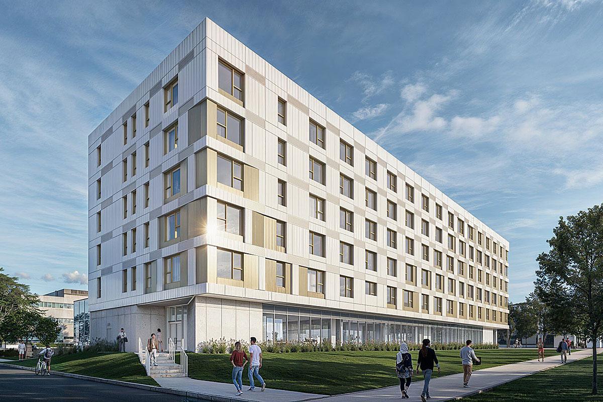 Université Laval : lancement d’un chantier de 180 logements étudiants. Crédit : CCM2 Architectes, ADHOC Architectes | Minuit moins une