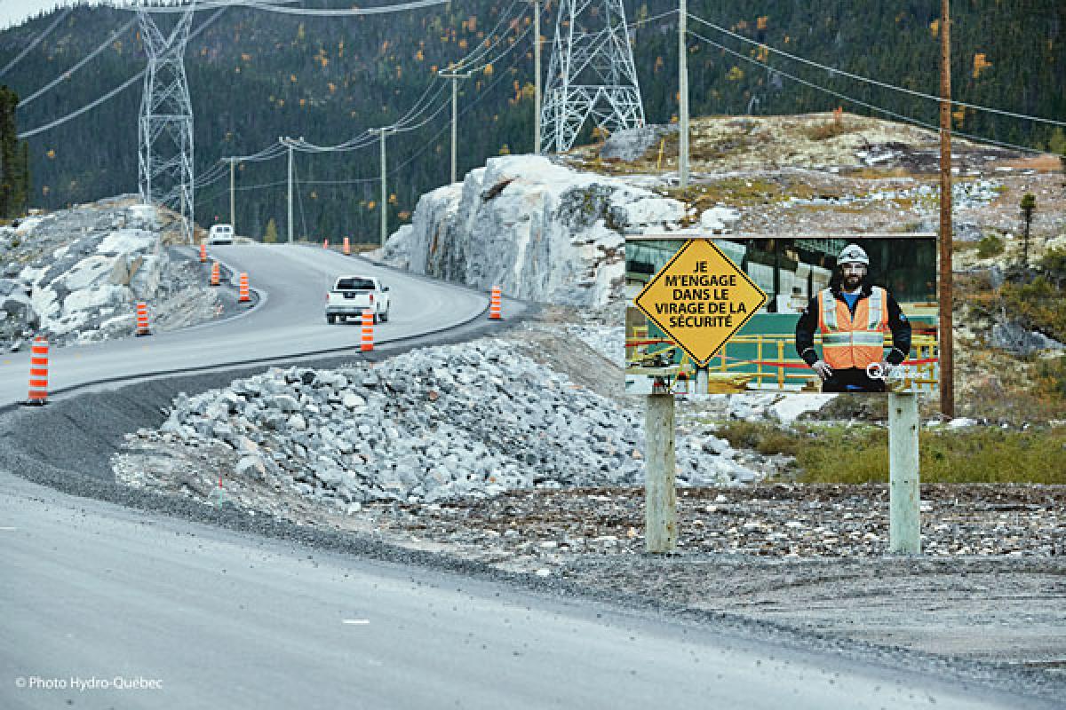 Hydro-Québec fait la promotion de son virage sécurité sur le chantier