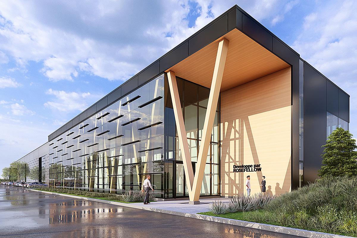 Rosefellow veut redéfinir l'architecture industrielle à Laval. Crédit : Rosefellow 
