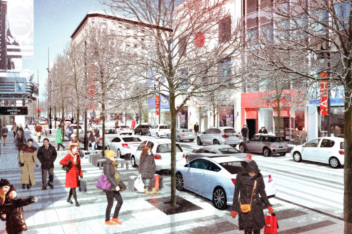 Dévoilement du concept de la future rue Sainte-Catherine Ouest