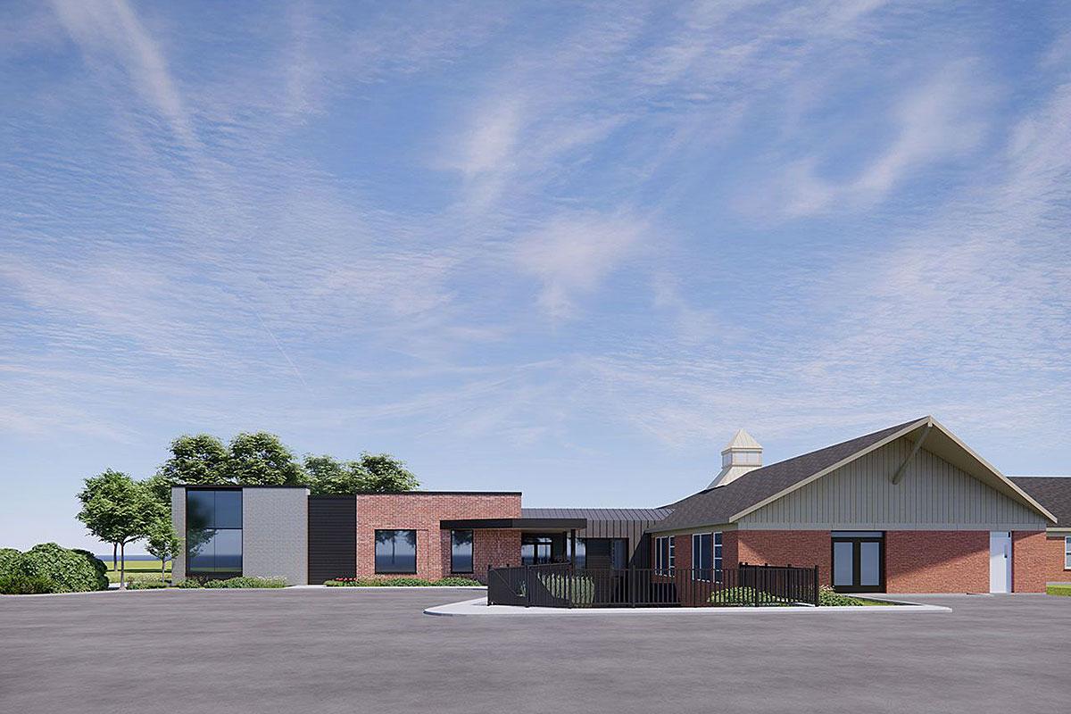 Construction d’un centre de jour en soins palliatifs dans les Laurentides. Crédit : Syscomax