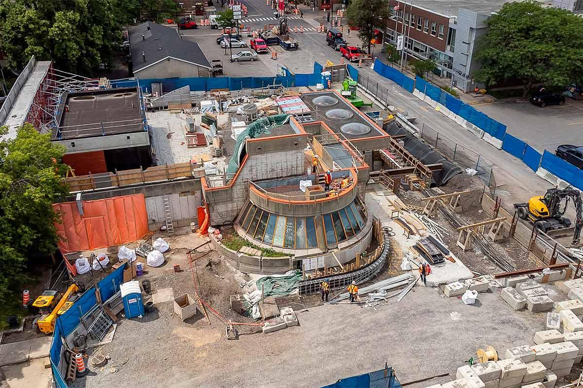 Une première phase de travaux complétée à la station de métro Outremont. Crédit : STM