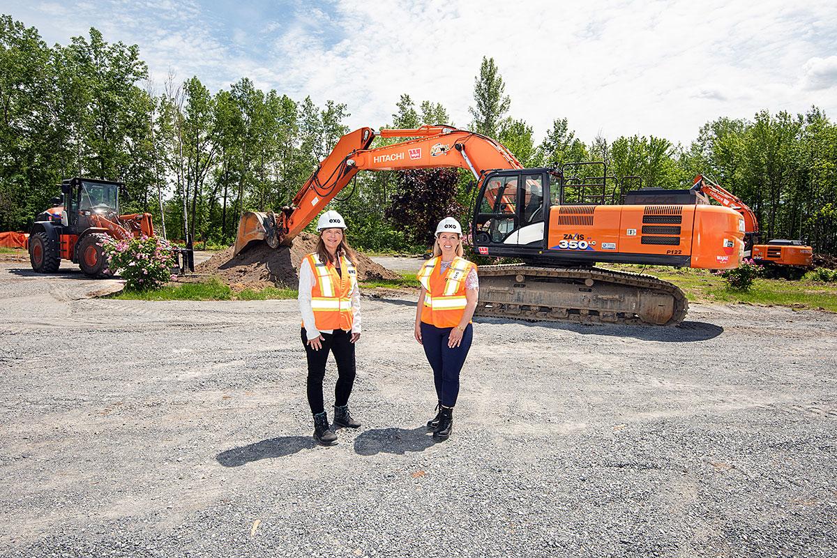 Début des travaux d’aménagement du terminus Contrecœur. Crédit : exo