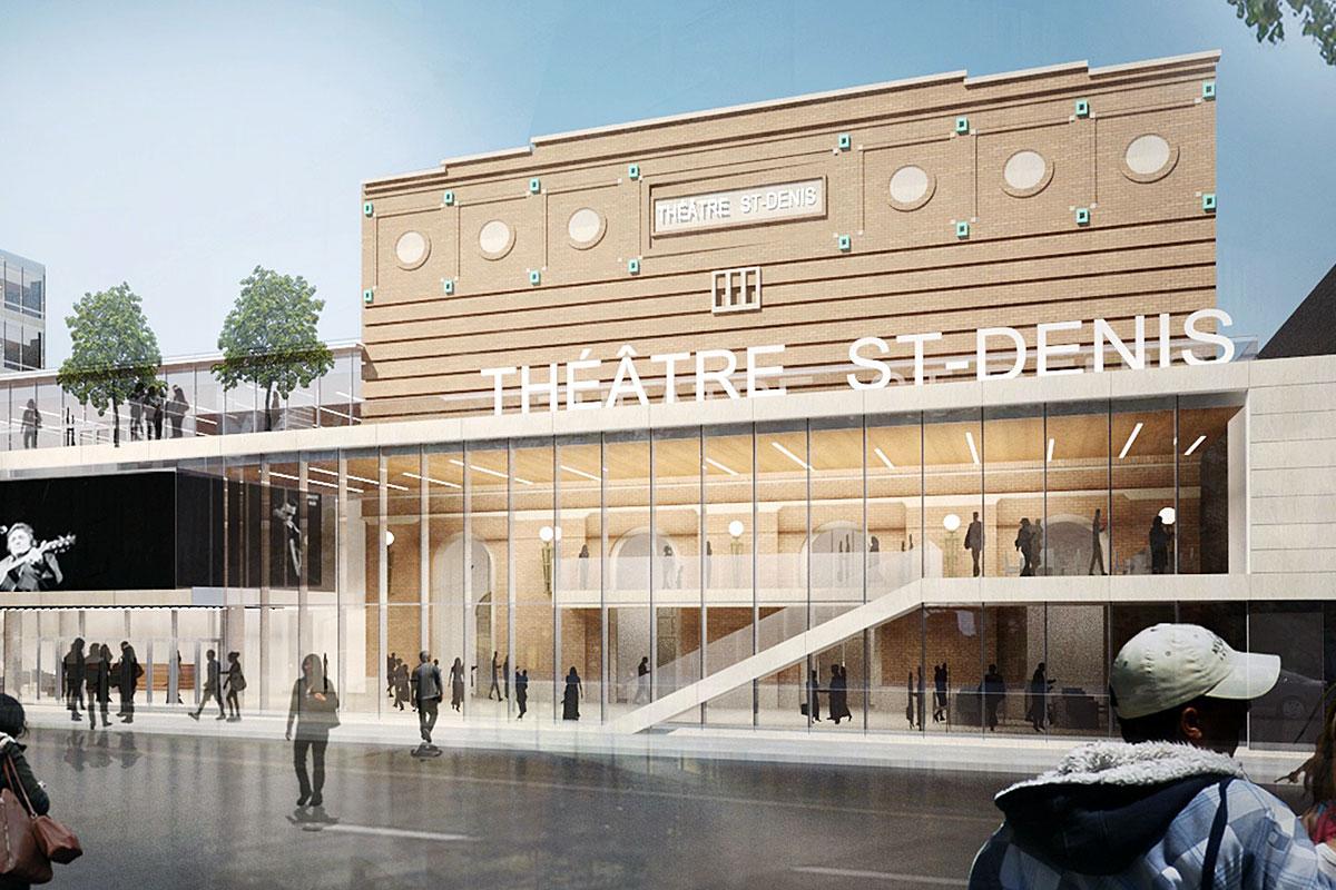 Le Théâtre St-Denis intègrera un complexe de divertissement. Crédit : Compagnie France Film