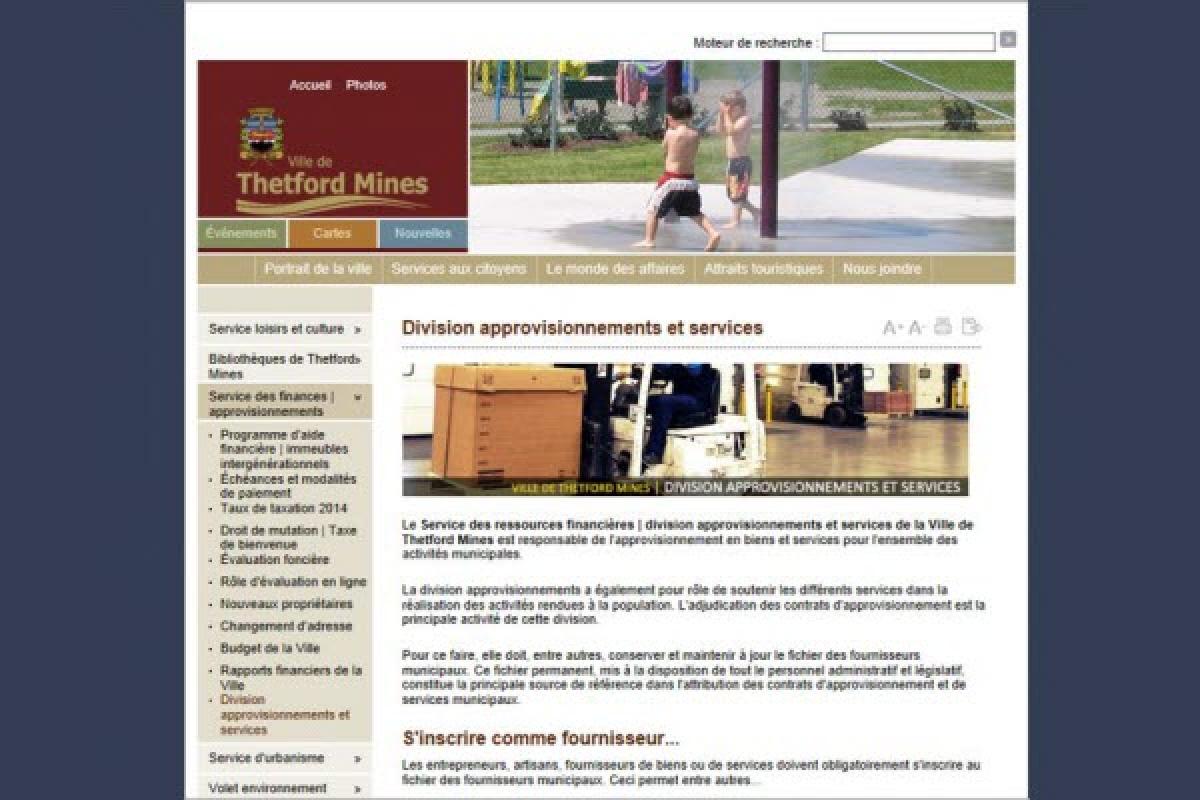 Thetford : nouveau service en ligne pour la division approvisionnements et servi