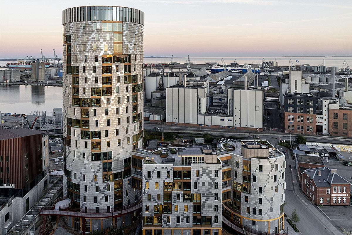 Un phare de circularité : TRÆ, la plus haute tour en bois du Danemark. Crédit :  Rasmus Hjortshøj