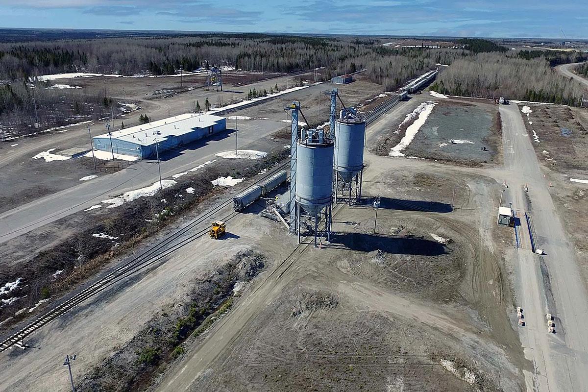Mise à niveau de la cour de transbordement de Matagami. Crédit : Ville de Matagami