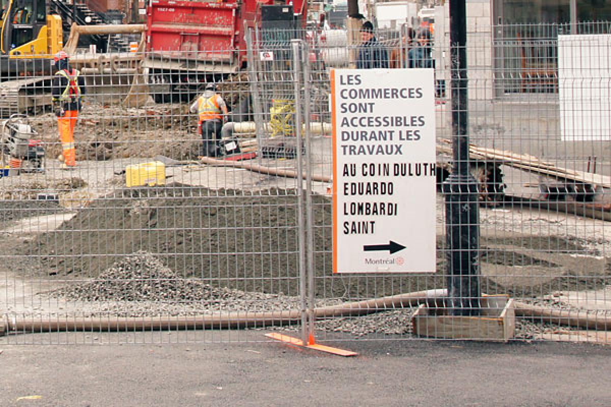 Artères en chantier : des programmes pour aider les commerces montréalais