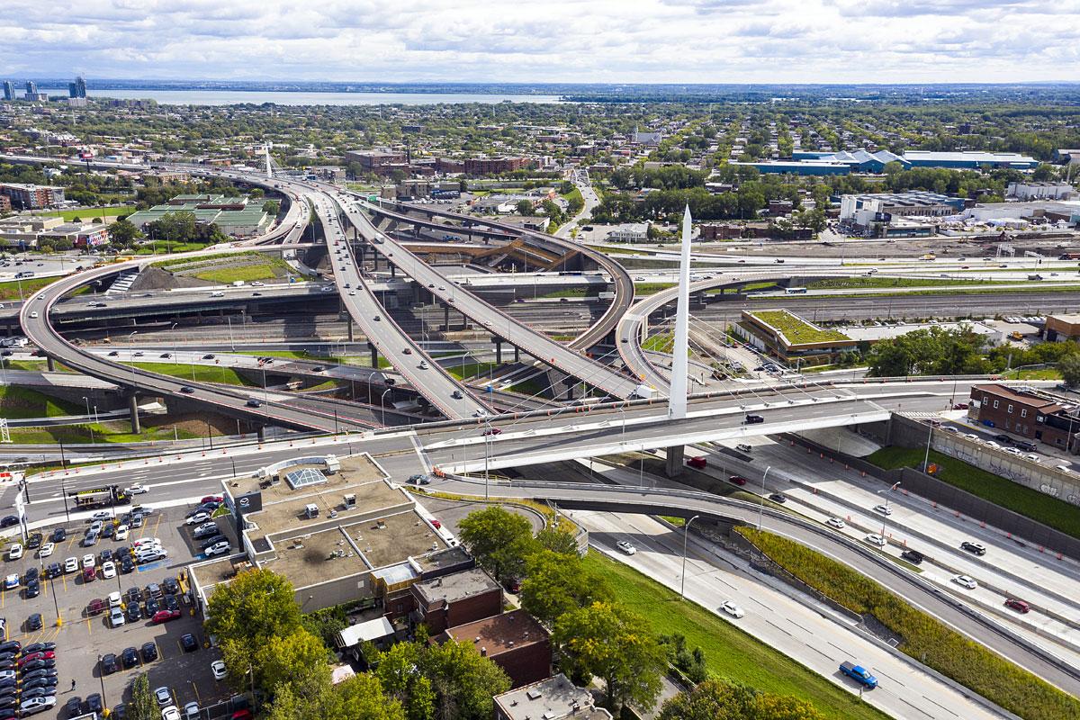 Fin imminente du chantier de l’échangeur Turcot. Crédit : Ministère des Transports du Québec