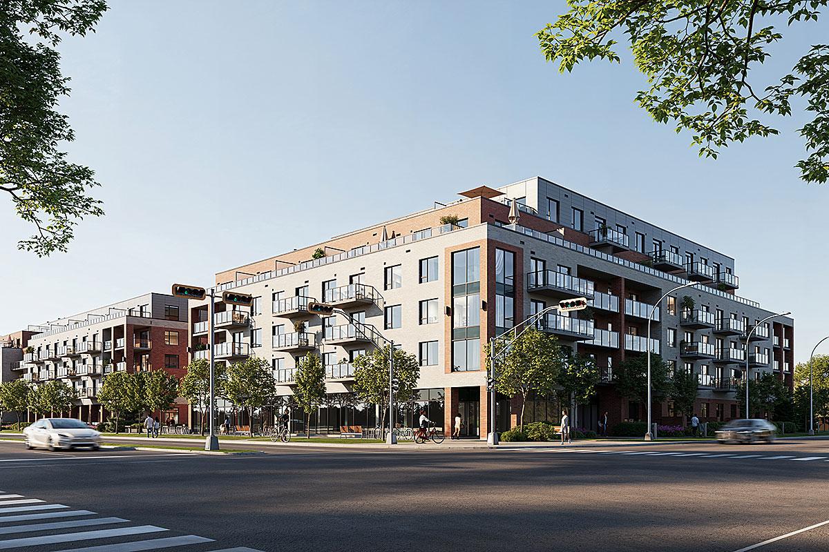 Le Villea occupera un quadrilatère du boulevard Curé-Labelle, à Blainville. Crédit : Archvyz