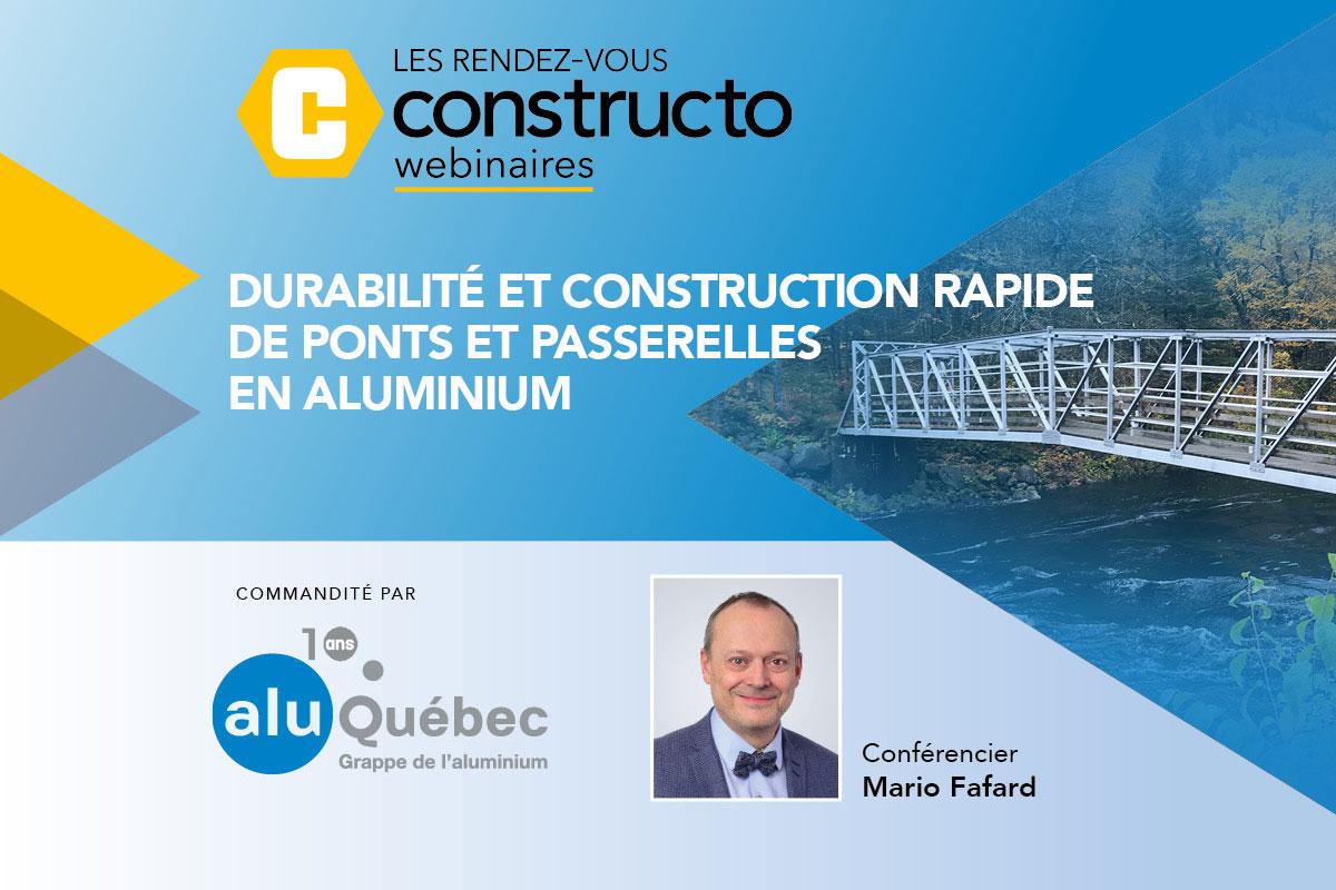 Webinaire : Durabilité et construction rapide de ponts et passerelles en aluminium