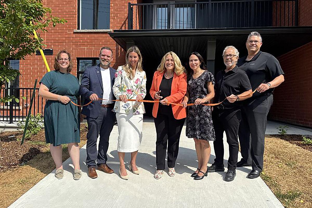 Inauguration d'un immeuble de 62 logements abordables à Gatineau. Crédit : Office d'habitation de l'Outaouais