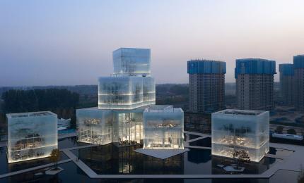 Le Centre de tourisme culturel de Xinxiang : de verre et d’acier. Crédit : ArchExist