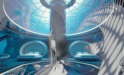 Un hôtel submersible d’urgence pour résister aux tsunamis. Crédit : Margot Krasojević