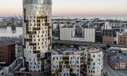 Un phare de circularité : TRÆ, la plus haute tour en bois du Danemark. Crédit :  Rasmus Hjortshøj