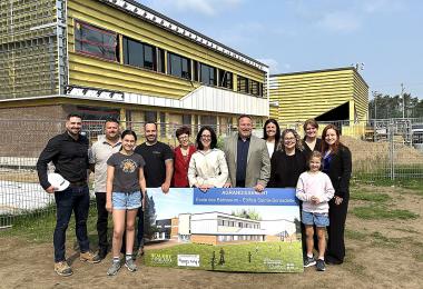 Agrandissement de l’école des Bâtisseurs. Crédit : Centre de services scolaire du Chemin-du-Roy