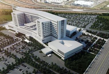 Un premier patient en 2026 pour l’hôpital de Vaudreuil-Soulanges. Crédit : Jodoin Lamarre Pratte, Menkès Shooner Dagenais Letourneux et Lemay