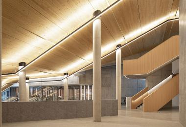 Le nouveau pavillon d'accueil de l'Oratoire Saint-Joseph a obtenu la Mention Association béton Québec (ABQ). Crédit : Adrien Williams