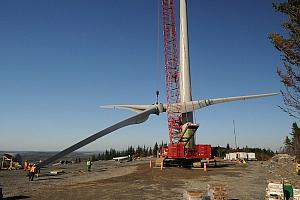 Chantier du Parcs éoliens de Témiscouata © Boralex