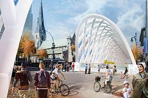 Le concept qui a séduit le jury, de la firme Kanva Architecture, consiste en une