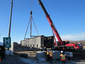 Travaux au centre de l’A-640, Train de l'Est - Crédit : AMT