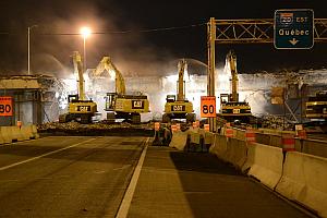 La reconstruction complète des ponts d'étagement de l'autoroute 30, au-dessus de
