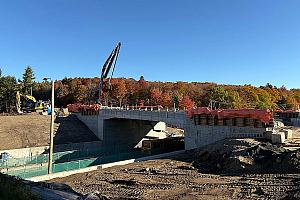 La reconstruction des ponts d'étagement de l'autoroute 73 est complétée. Crédit : ministère des Transports et de la Mobilité durable