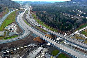 Les travaux de l'autoroute 85 entrent dans leur dernière ligne droite. Crédit : ministère des Transports et de la Mobilité durable