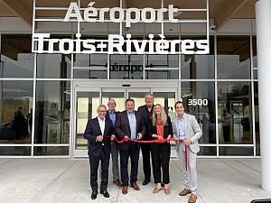 Trois-Rivières inaugure sa nouvelle aérogare modernisée. Crédit : Ville de Trois-Rivières