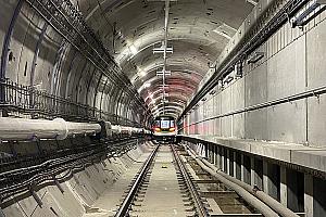 Le REM progresse vers l’aéroport avec un premier passage réussi. Crédit : Réseau express métropolitain