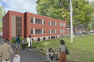 Début imminent des travaux à l’annexe Bourassa de Longueuil. Crédit : Leclerc Architectes