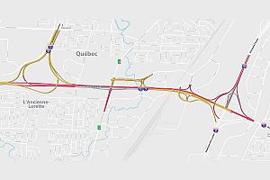 Le chantier de l’A-Henri-IV progresse malgré la pandémie. Crédit : Ministère des Transports