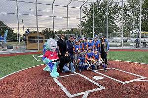 Un premier terrain de baseball synthétique en sol trifluvien. Crédit : Ville de Trois-Rivières
