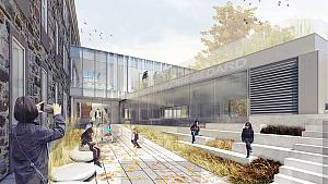 Les lauréats du concours de la bibliothèque Françoise-Bédard de Rivière-du-Loup dévoilés - Perspective fournie par Groupe A