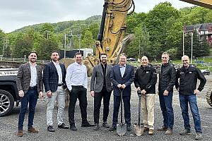 Lancement du chantier du projet hôtelier Alpinn. Crédit : Bromont, montagne d’expériences