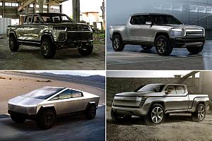 Les pick-up électriques, c’est pour bientôt ? Photo : ATLIS, RIVIAN, TESLA, LORDSTOWN