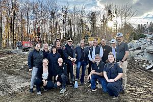 Construction d’une nouvelle caserne de pompiers à Saint-Ubalde. Crédit : Municipalité de Saint-Ubalde
