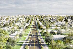 Rimouski dévoile les images du projet de réaménagement de l’avenue de la Cathédrale. Crédit : Ville de Rimouski