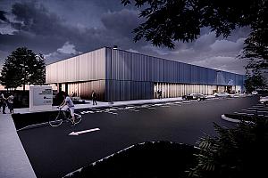Le futur centre aquatique de Rouyn-Noranda déjoue les éléments. Crédit : ABCP Architecture / Trame architecture + paysage