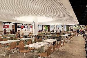 Revitalisation de l’aire de restauration au Centre Eaton de Montréal. Crédit : Le Centre Eaton de Montréal