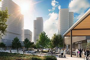Brossard dévoile les images du futur centre-ville. Crédit : LEMAY