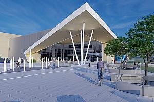 Le futur complexe sportif et récréatif de Sorel-Tracy axé sur le bois et le solaire - Image : Ville de Sorel-Tracy