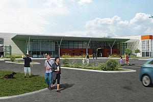 Construction du complexe aquatique et sportif de Dorval