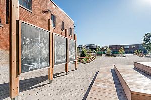 Une nouvelle cour pour l’école Sainte-Cécile. Crédit : CSSDM