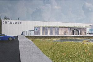 Construction d’une usine d’hydrogène vert de Charbone à Sorel-Tracy. Crédit : EBC