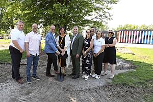Une nouvelle école primaire prend forme dans le secteur La Baie à Salaberry-de-Valleyfield. Crédit : CSSVT