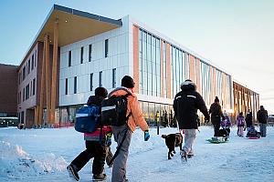 La plus haute école en bois au Canada ouvre ses portes à Longueuil. Crédit : Centre de services scolaire Marie-Victorin