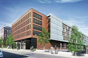 Construction d’un immeuble de bureaux de six étages sur des radiers
